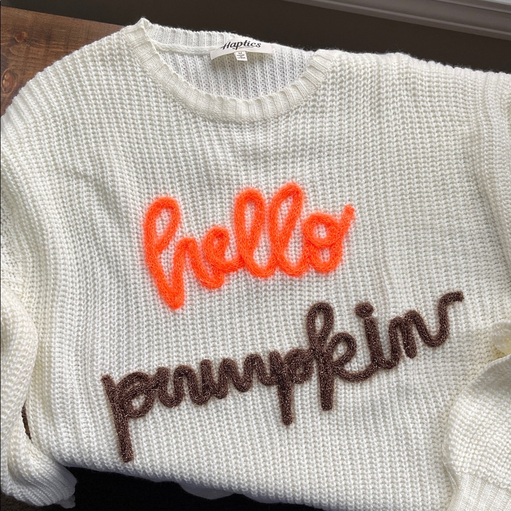 Hello pumpkin oversized sweater